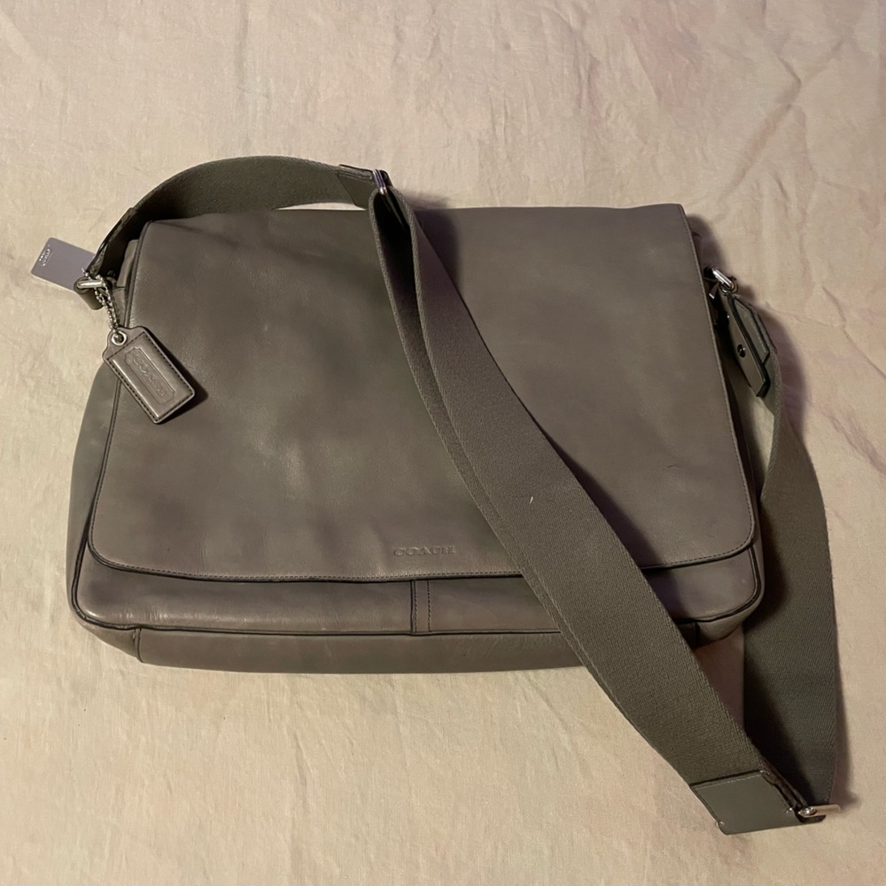 Coach Gray Leather Satchel